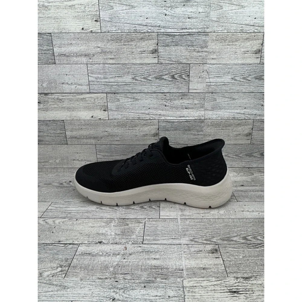 Skechers GoWalk Slip-ins Women Sz 11 Black White Walking Shoes Hands Free 124836